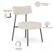 Kit 02 Poltronas Decorativas Para Sala De Estar Base Fixa Londres L02 Linho Bege - Lyam