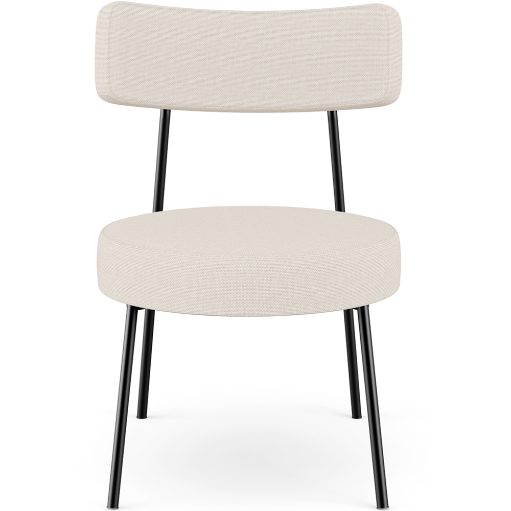 Kit 02 Poltronas Decorativas Para Sala De Estar Base Fixa Londres L02 Linho Bege - Lyam