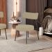 Kit 02 Poltronas Decorativas Para Sala De Estar Base Fixa Londres L02 Linho Bege Escuro - Lyam