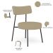 Kit 02 Poltronas Decorativas Para Sala De Estar Base Fixa Londres L02 Linho Bege Escuro - Lyam
