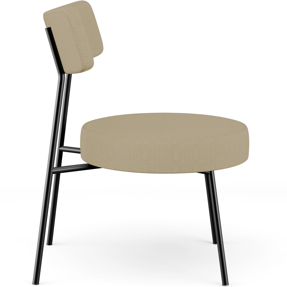 Kit 02 Poltronas Decorativas Para Sala De Estar Base Fixa Londres L02 Linho Bege Escuro - Lyam