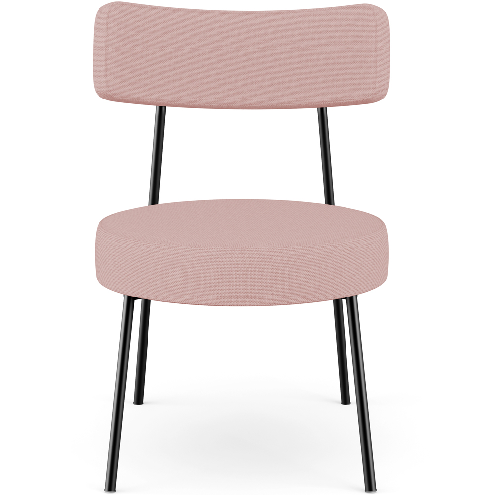 Kit 02 Poltronas Decorativas Para Sala De Estar Base Fixa Londres L02 Linho Rosê - Lyam