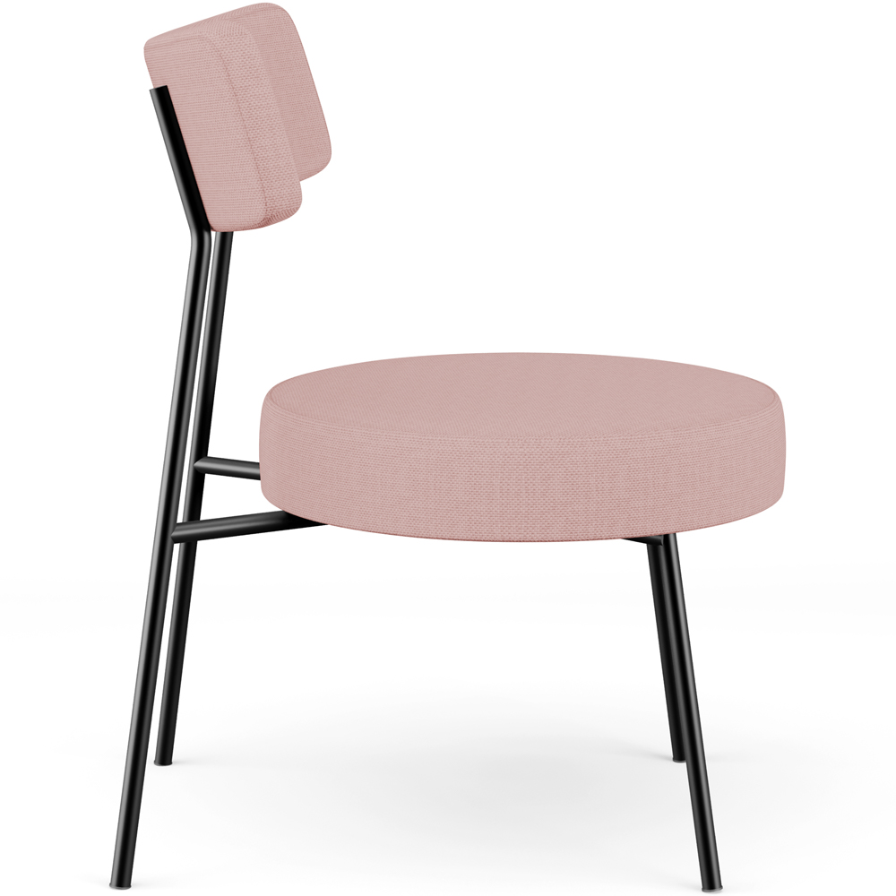 Kit 02 Poltronas Decorativas Para Sala De Estar Base Fixa Londres L02 Linho Rosê - Lyam