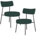 Kit 02 Poltronas Decorativas Para Sala De Estar Base Fixa Londres L02 Linho Verde Musgo - Lyam