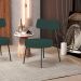 Kit 02 Poltronas Decorativas Para Sala De Estar Base Fixa Londres L02 Linho Verde Musgo - Lyam