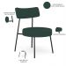 Kit 02 Poltronas Decorativas Para Sala De Estar Base Fixa Londres L02 Linho Verde Musgo - Lyam