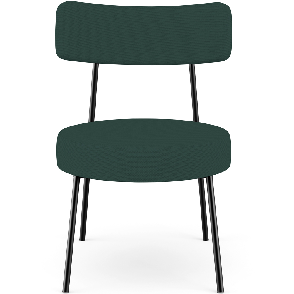Kit 02 Poltronas Decorativas Para Sala De Estar Base Fixa Londres L02 Linho Verde Musgo - Lyam