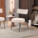 Kit 02 Poltronas Decorativas Para Sala De Estar Base Fixa Londres L02 Suede Bege - Lyam