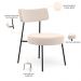 Kit 02 Poltronas Decorativas Para Sala De Estar Base Fixa Londres L02 Suede Bege - Lyam