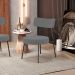 Kit 02 Poltronas Decorativas Para Sala De Estar Base Fixa Londres L02 Suede Cinza - Lyam