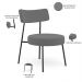 Kit 02 Poltronas Decorativas Para Sala De Estar Base Fixa Londres L02 Suede Cinza - Lyam