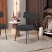 Kit 02 Poltronas Decorativas Para Sala De Estar Base Fixa Londres L02 Suede Preto - Lyam