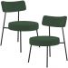 Kit 02 Poltronas Decorativas Para Sala De Estar Base Fixa Londres L02 Suede Verde Musgo - Lyam