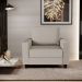 Kit 02 Poltronas Decorativas Para Sala De Estar E Recepção Malta L02 Linho Bege - Lyam Decor