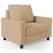 Kit 02 Poltronas Decorativas Para Sala De Estar E Recepção Malta L02 Linho Bege Escuro - Lyam Decor