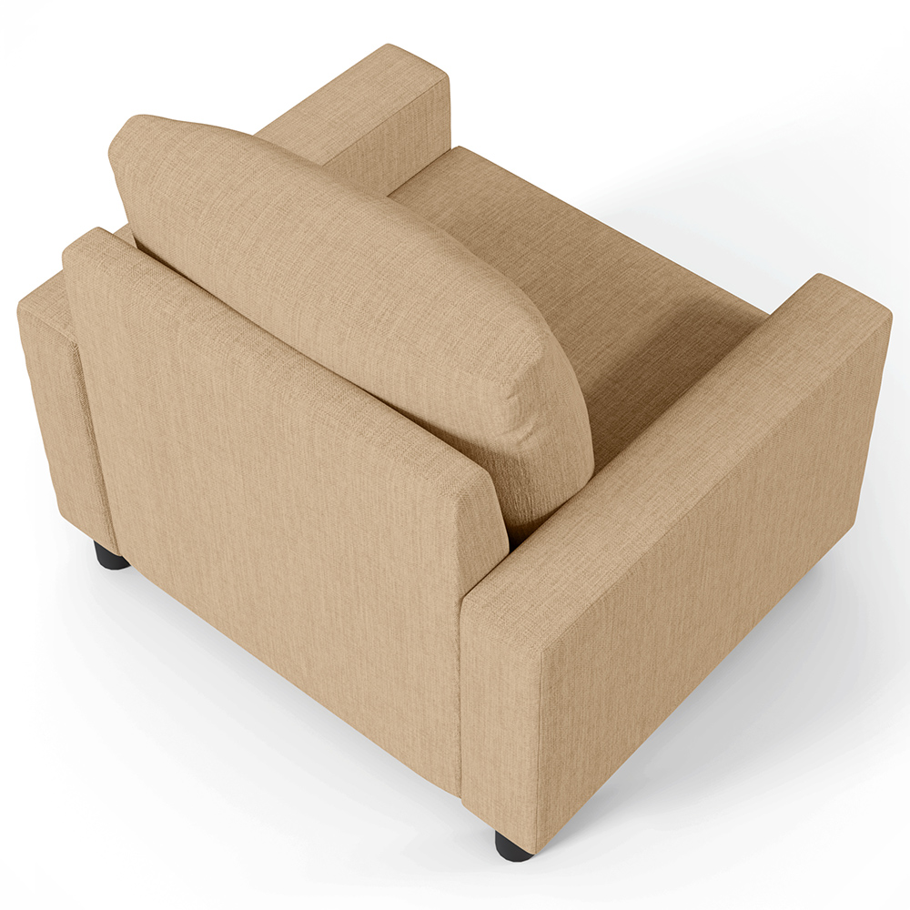 Kit 02 Poltronas Decorativas Para Sala De Estar E Recepção Malta L02 Linho Bege Escuro - Lyam Decor