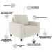 Kit 02 Poltronas Decorativas Para Sala De Estar E Recepção Malta L02 Linho Champagne - Lyam Decor