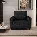 Kit 02 Poltronas Decorativas Para Sala De Estar E Recepção Malta L02 Linho Chumbo - Lyam Decor