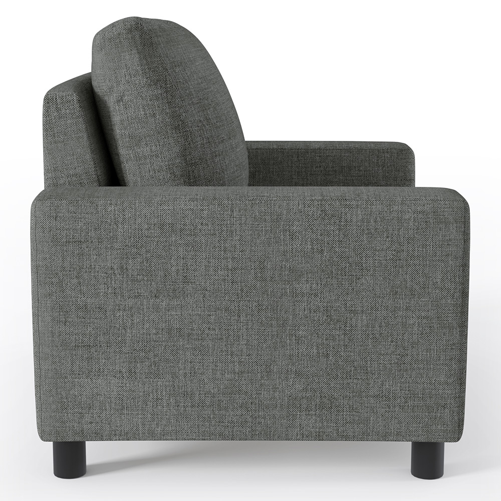 Kit 02 Poltronas Decorativas Para Sala De Estar E Recepção Malta L02 Linho Cinza Escuro - Lyam Decor