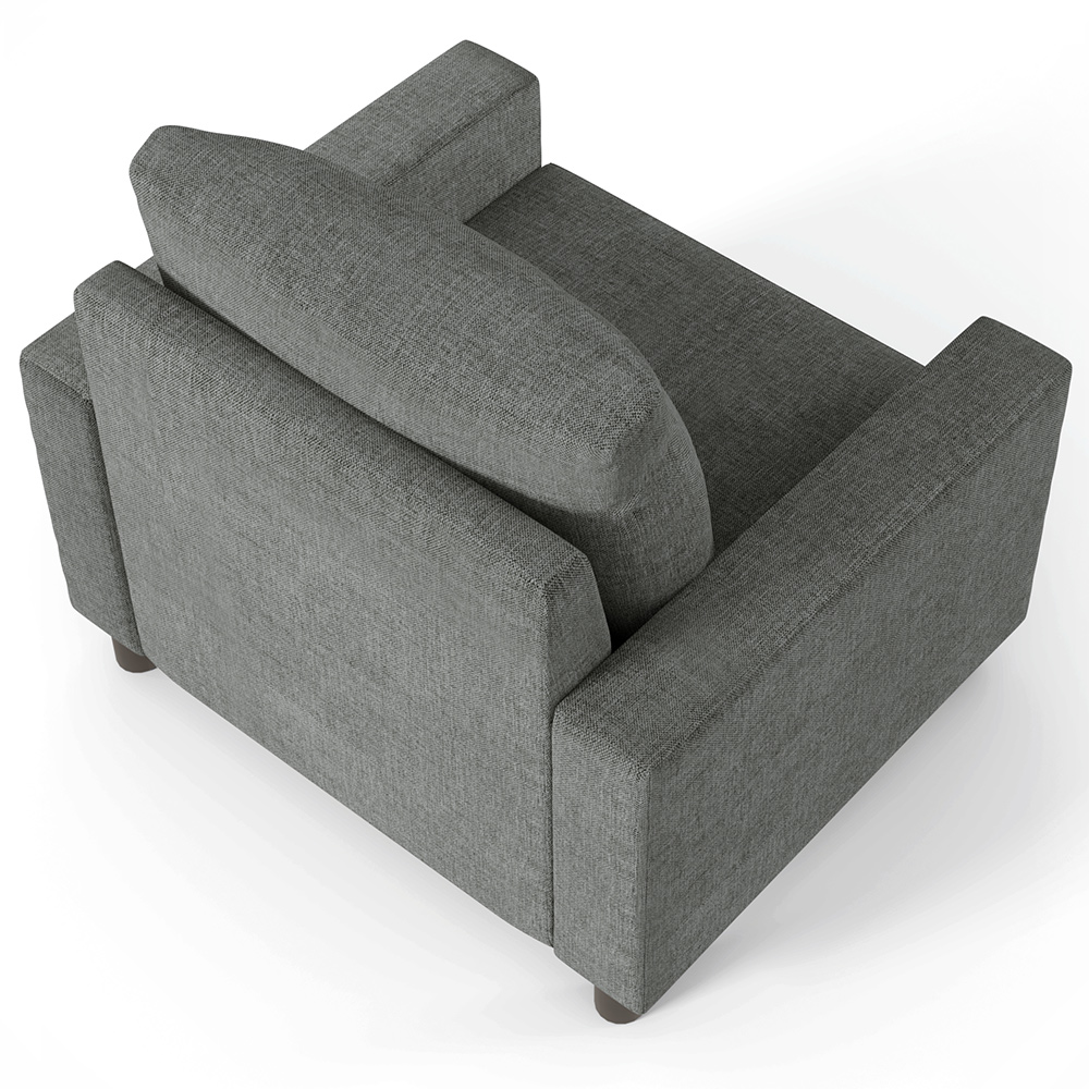 Kit 02 Poltronas Decorativas Para Sala De Estar E Recepção Malta L02 Linho Cinza Escuro - Lyam Decor