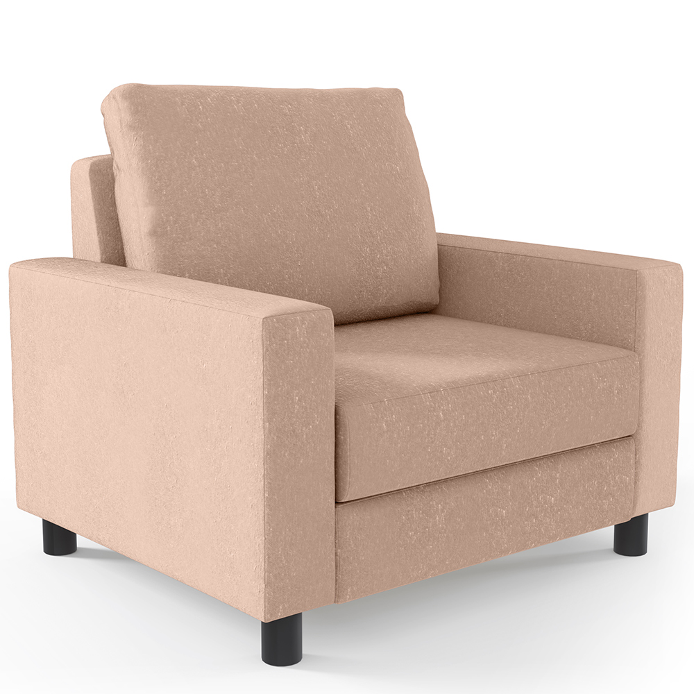 Kit 02 Poltronas Decorativas Para Sala De Estar E Recepção Malta L02 Linho Rosê - Lyam Decor
