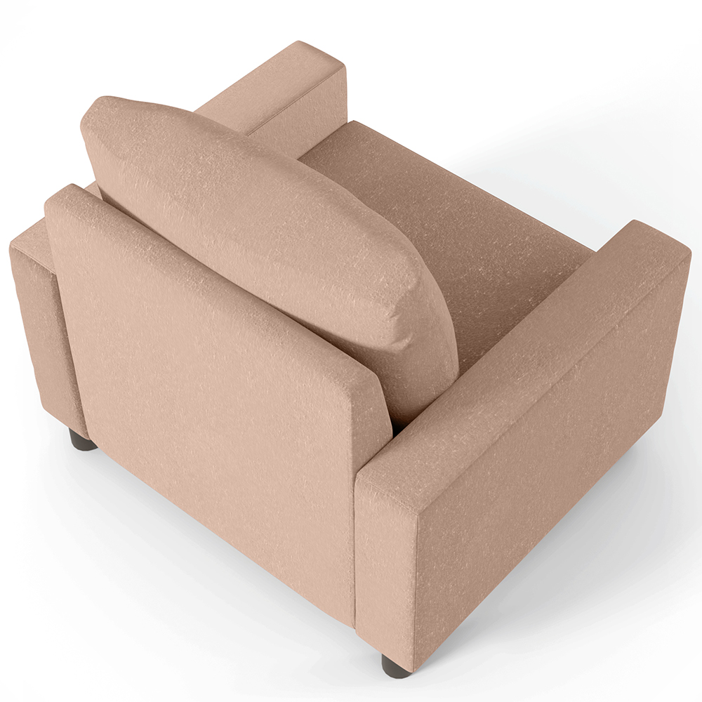 Kit 02 Poltronas Decorativas Para Sala De Estar E Recepção Malta L02 Linho Rosê - Lyam Decor