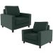 Kit 02 Poltronas Decorativas Para Sala De Estar E Recepção Malta L02 Linho Verde Musgo - Lyam Decor