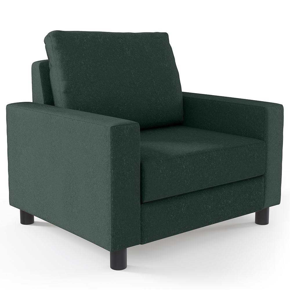 Kit 02 Poltronas Decorativas Para Sala De Estar E Recepção Malta L02 Linho Verde Musgo - Lyam Decor