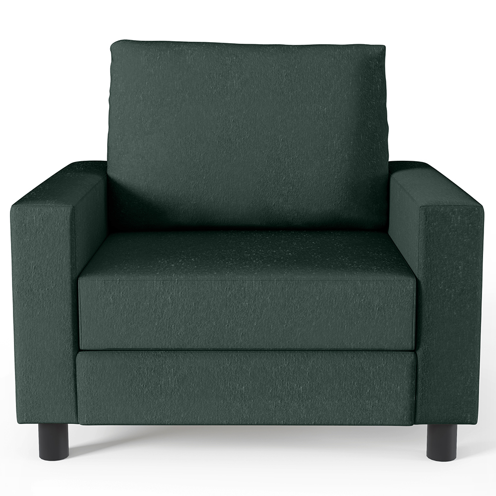 Kit 02 Poltronas Decorativas Para Sala De Estar E Recepção Malta L02 Linho Verde Musgo - Lyam Decor