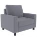 Kit 02 Poltronas Decorativas Para Sala De Estar E Recepção Malta L02 Suede Cinza - Lyam Decor