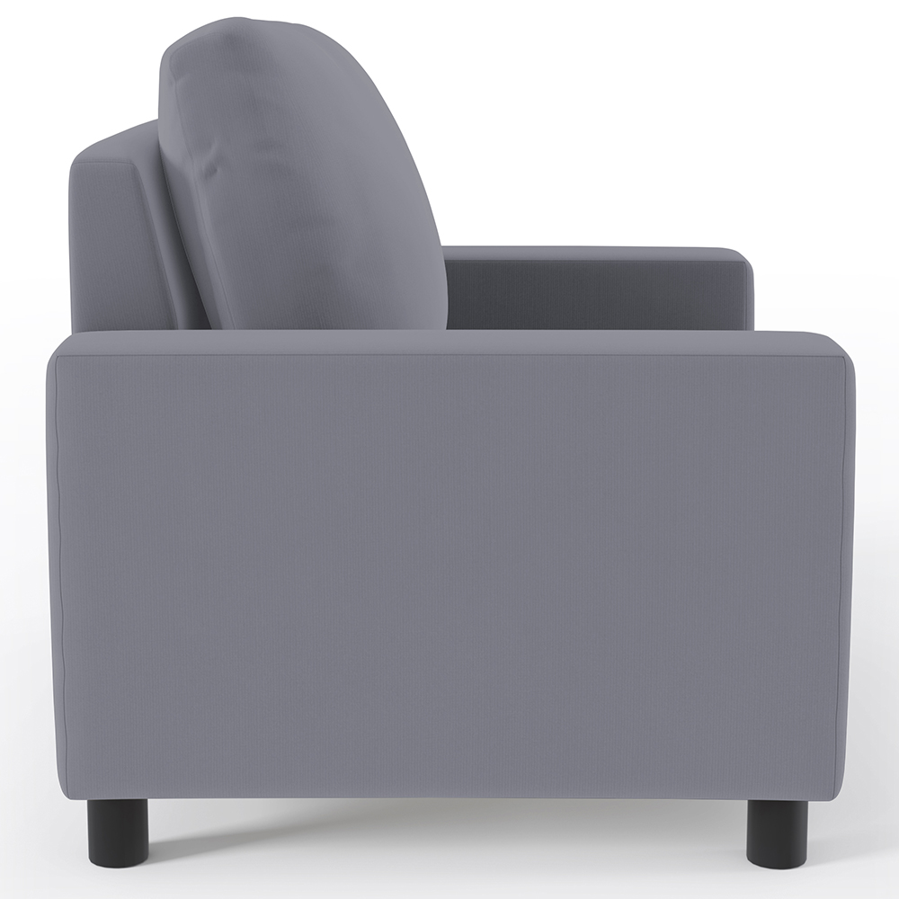 Kit 02 Poltronas Decorativas Para Sala De Estar E Recepção Malta L02 Suede Cinza - Lyam Decor