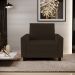 Kit 02 Poltronas Decorativas Para Sala De Estar E Recepção Malta L02 Suede Marrom - Lyam Decor