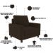 Kit 02 Poltronas Decorativas Para Sala De Estar E Recepção Malta L02 Suede Marrom - Lyam Decor