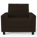 Kit 02 Poltronas Decorativas Para Sala De Estar E Recepção Malta L02 Suede Marrom - Lyam Decor
