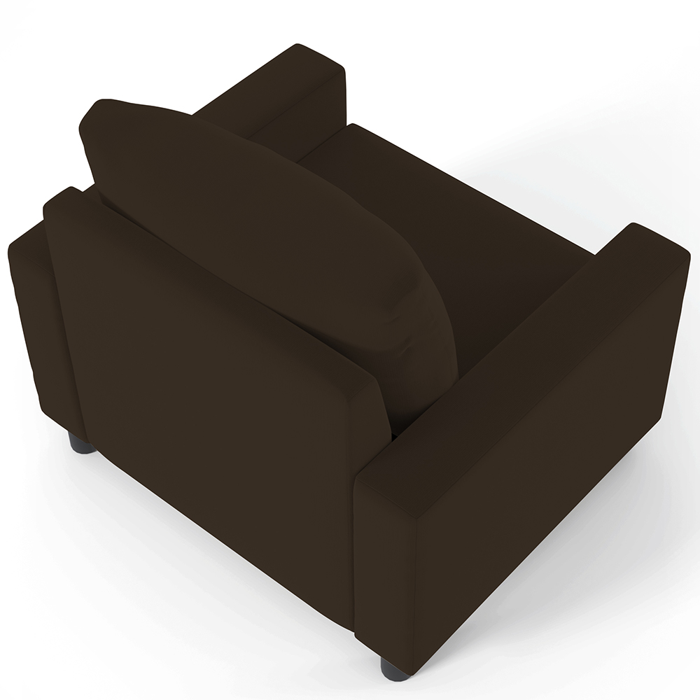 Kit 02 Poltronas Decorativas Para Sala De Estar E Recepção Malta L02 Suede Marrom - Lyam Decor