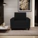 Kit 02 Poltronas Decorativas Para Sala De Estar E Recepção Malta L02 Suede Preto - Lyam Decor