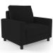 Kit 02 Poltronas Decorativas Para Sala De Estar E Recepção Malta L02 Suede Preto - Lyam Decor