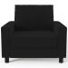 Kit 02 Poltronas Decorativas Para Sala De Estar E Recepção Malta L02 Suede Preto - Lyam Decor