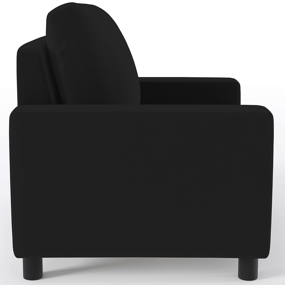 Kit 02 Poltronas Decorativas Para Sala De Estar E Recepção Malta L02 Suede Preto - Lyam Decor