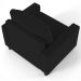 Kit 02 Poltronas Decorativas Para Sala De Estar E Recepção Malta L02 Suede Preto - Lyam Decor