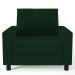 Kit 02 Poltronas Decorativas Para Sala De Estar E Recepção Malta L02 Suede Verde Musgo - Lyam Decor