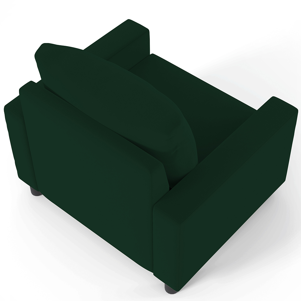 Kit 02 Poltronas Decorativas Para Sala De Estar E Recepção Malta L02 Suede Verde Musgo - Lyam Decor