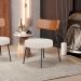 Kit 02 Poltronas Decorativas Para Sala De Estar Fixa Londres L02 Couríssimo Camel Linho Cru - Lyam
