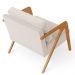 Kit 02 Poltronas Decorativas Para Sala Estar Pietra Estrutura De Madeira L02 Linho Cru - Lyam Decor