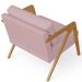 Kit 02 Poltronas Decorativas Para Sala Estar Pietra Estrutura De Madeira L02 Suede Rosê - Lyam Decor