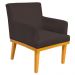 Kit 02 Poltronas Decorativas Para Sala de Estar Base Mel Beatriz W01 Corano Marrom - Lyam Decor