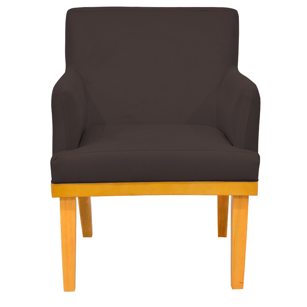 Kit 02 Poltronas Decorativas Para Sala de Estar Base Mel Beatriz W01 Corano Marrom - Lyam Decor