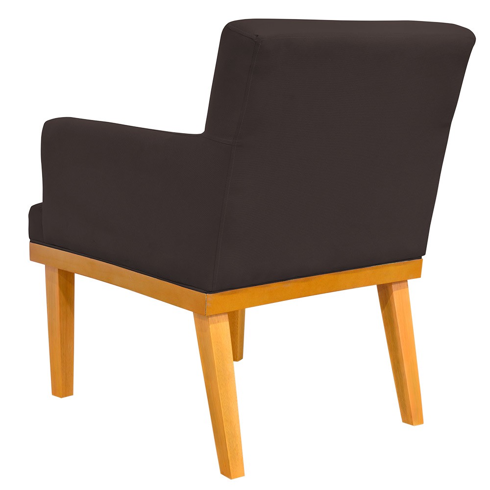 Kit 02 Poltronas Decorativas Para Sala de Estar Base Mel Beatriz W01 Corano Marrom - Lyam Decor