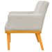 Kit 02 Poltronas Decorativas Para Sala de Estar Base Mel Beatriz W01 Suede Bege - Lyam Decor