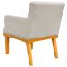 Kit 02 Poltronas Decorativas Para Sala de Estar Base Mel Beatriz W01 Suede Bege - Lyam Decor
